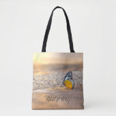 Tote Bag BEACH BAG - Papillon sur sable (Devant)