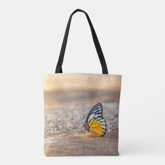 Tote Bag BEACH BAG - Papillon sur sable (Dos)