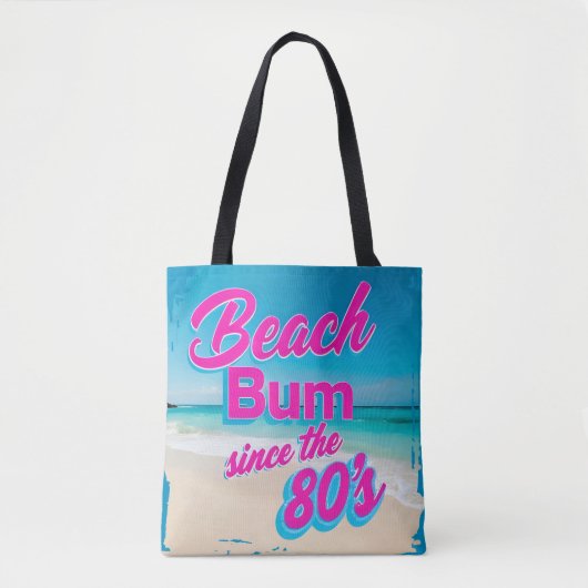 Tote Bag Beach Bum depuis les années 80 (Devant)