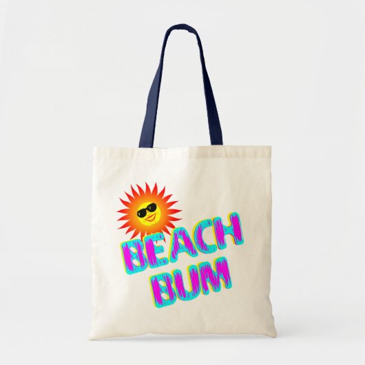 Tote Bag Beach Bum Dire avec Sunshine Canvas Fourre-tout (Devant)