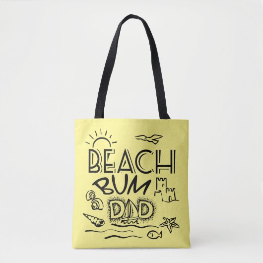 Tote Bag Beach Bum Papa (Devant)