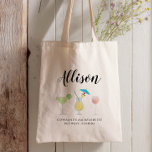 Tote Bag Beach Cocktails Bachelorette Bridesmaid Nom<br><div class="desc">Remplissez ce joli sac avec les accessoires dont vos filles ont besoin pour votre bachelorette ou week-end mariage!</div>