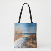 Tote Bag Beach House Lake Home Dunes de sable (Devant)