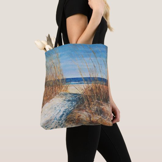 Tote Bag Beach House Lake Home Dunes de sable (De près)