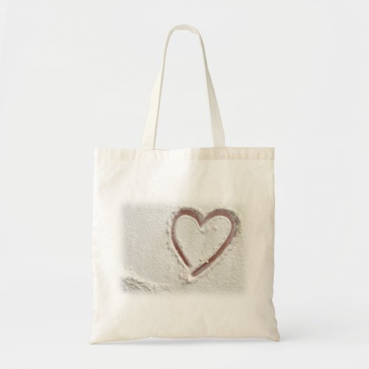 Tote Bag Beach Sand Heart (Devant)