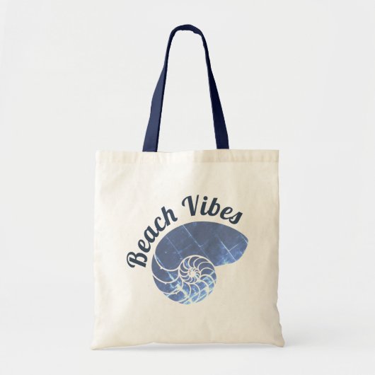 Tote Bag Beach Vibes Cool Shell (Devant)