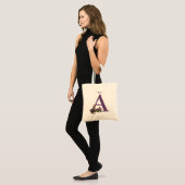Tote Bag Beagle Chiot Papillons Monogramme Initiale A Nom (Devant (modèle))