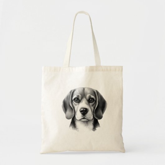 Tote Bag Beagle couleur eau (Devant)