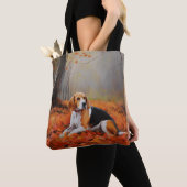 Tote Bag Beagle en automne Leaves automne Inspire (De près)