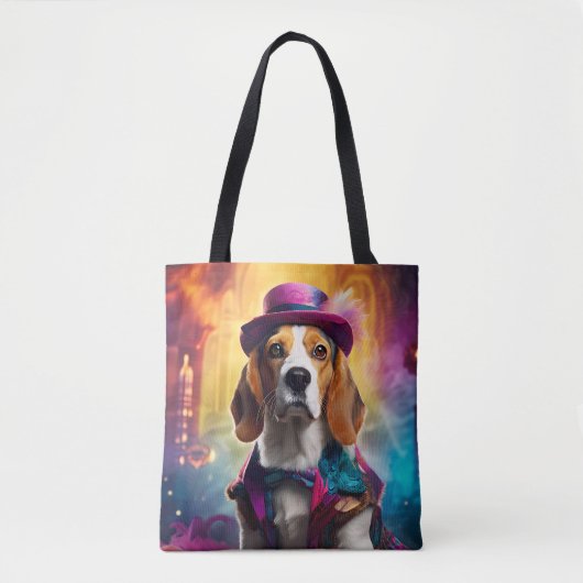 Tote Bag Beagle en costume vibrant (Devant)