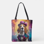 Tote Bag Beagle en costume vibrant (Dos)