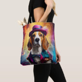 Tote Bag Beagle en costume vibrant (De près)