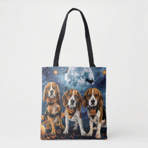 Tote Bag Beagle Halloween Éffrayant