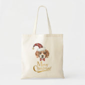 Tote Bag Beagle Noël Fourre-tout (Devant)