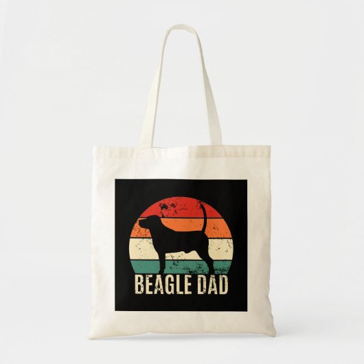 Tote Bag Beagle papa (Devant)
