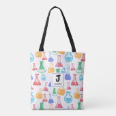 Tote Bag Beakers et flacons Fun Science Motif Monogramme (Dos)