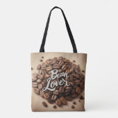 Tote Bag Bean Lover Fèves de café esthétique (Dos)