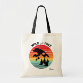 Tote Bag Bear Silhouette Bande Retro Wild Gratuit (Devant)