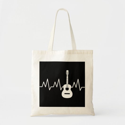 Tote Bag Beat cardiaque de guitare acoustique (Devant)