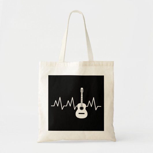 Tote Bag Beat cardiaque de guitare acoustique (Devant)