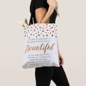 Tote Bag Beau, 1 vers d'écriture sainte de Peter 3 (De près)