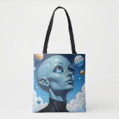 Tote Bag Beau Alien extra-terrestre Être (Devant)