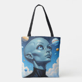 Tote Bag Beau Alien extra-terrestre Être (Dos)