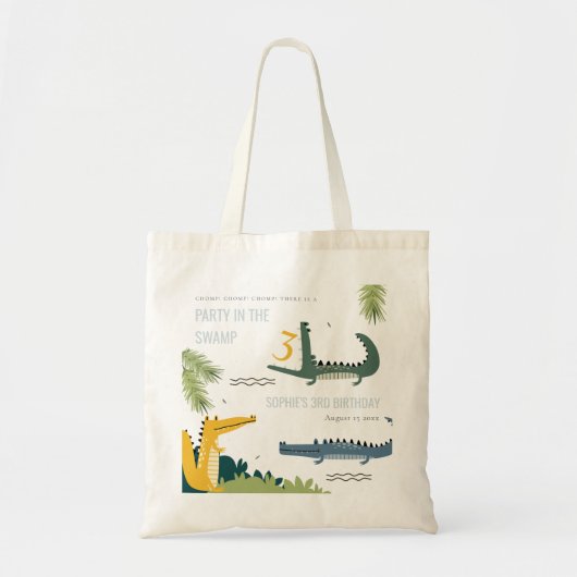 Tote Bag Beau Alligator Chompe N'importe quel Anniversaire  (Devant)