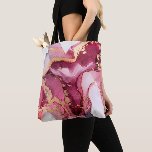 Tote Bag Beau arrière - plan oriental. Art fluide, alcool (De près)