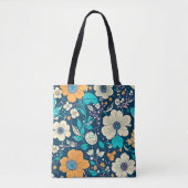 Tote Bag Beau Beau Floral Et Motif Sans Faille (Devant)
