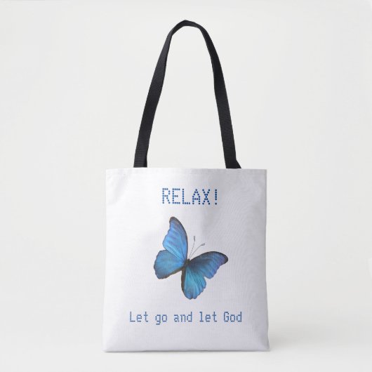 Tote Bag Beau Beau Papillon Bleu (Devant)