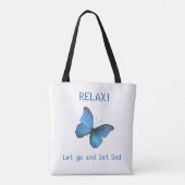 Tote Bag Beau Beau Papillon Bleu (Dos)