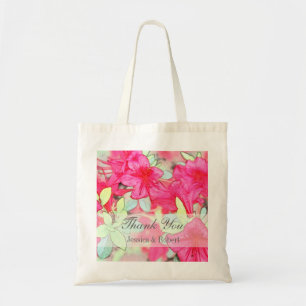 Tote Bag beau bel art fleurs d'azalée roses cadeau de maria