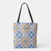Tote Bag 💙 Beau bleu Azulejos IV Petite tuile (Dos)