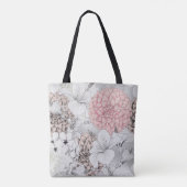 Tote Bag Beau Boho Fleurs Modernes Monogramme (Dos)