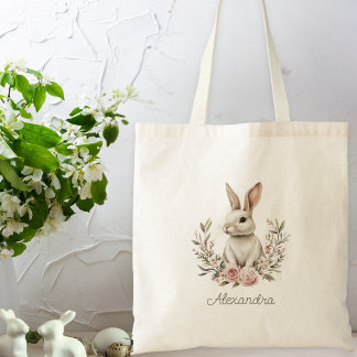 Tote Bag Beau Bunny Nom personnalisé