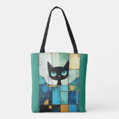 Tote Bag Beau Chat Peint Art (Dos)