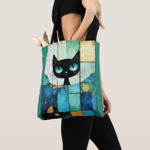 Tote Bag Beau Chat Peint Art