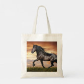 Tote Bag Beau Cheval Noir (Dos)