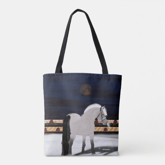 Tote Bag Beau cheval norvégien de fjord (Dos)
