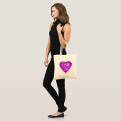 Tote Bag Beau Coeur Floral De Verre (Devant (modèle))