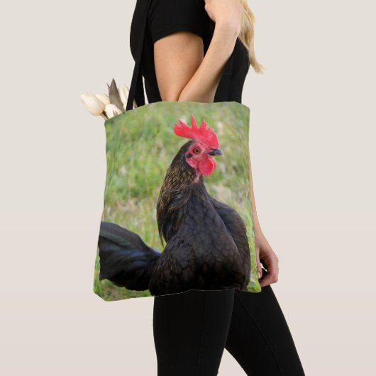 Tote Bag Beau coq des deux côtés (De près)