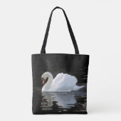 Tote Bag Beau cygne blanc muet, réflexions, ton nom (Dos)