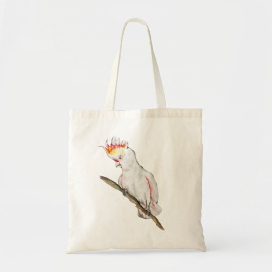 Tote Bag Beau dessin à la main de perroquet de cockatoo aqu (Devant)