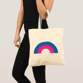 Tote Bag Beau drapeau Bisexuel Pride Arc-en-ciel Noir (Devant (produit))