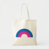 Tote Bag Beau drapeau Bisexuel Pride Arc-en-ciel Noir (Devant)