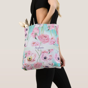 Tote Bag Beau Elégant Rose rose floral avec
