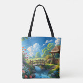 Tote Bag Beau été, illustration colorée, (Dos)