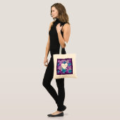 Tote Bag Beau floral violet (Devant (modèle))