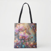 Tote Bag Beau Jardin d'Imaginaire d'orchidée rose (Devant)